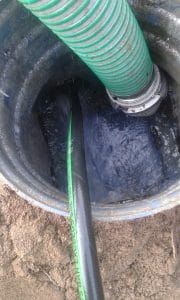 Nettoyage de filtre lors vidange de fosse
